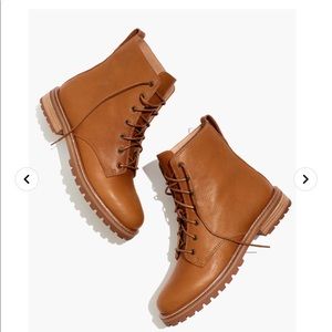 Madewell Clair Lace up Leather Boot size 6